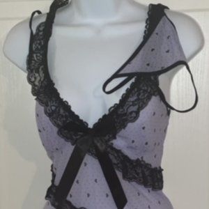 Purple Lingerie Hearts Nighty w/Matching GString